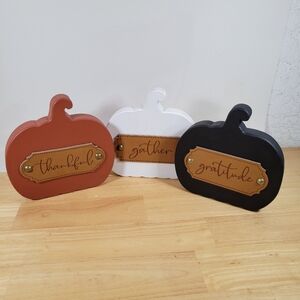 Fall Pumpkin Shaped Signs Holiday Decor